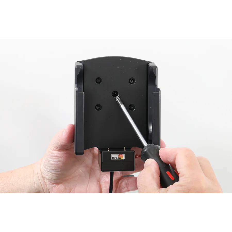 Bild 3 : 713439 : Brodit Halter Aktiv, mit Festanschluss, 12/24V, f�r CIPHERLAB RS38, f�r Ger�te mit originaler Schutzh�lle (PRS3800X01507), mit oder ohne Handschlaufe, Ladung �ber Pogo-Pins