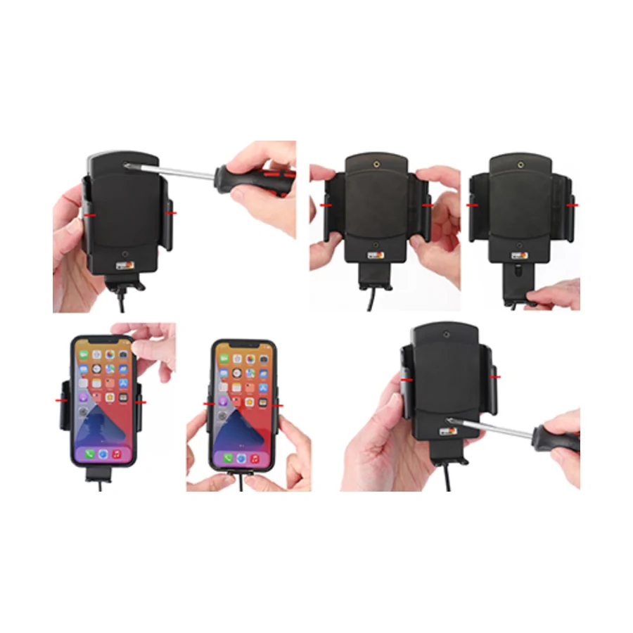 Bild 1 : 718300 : Brodit einstellbarer Qi Halter f�r HUAWEI Pura 80 Pro, Zigarettenanz�nder Ladung, 15W