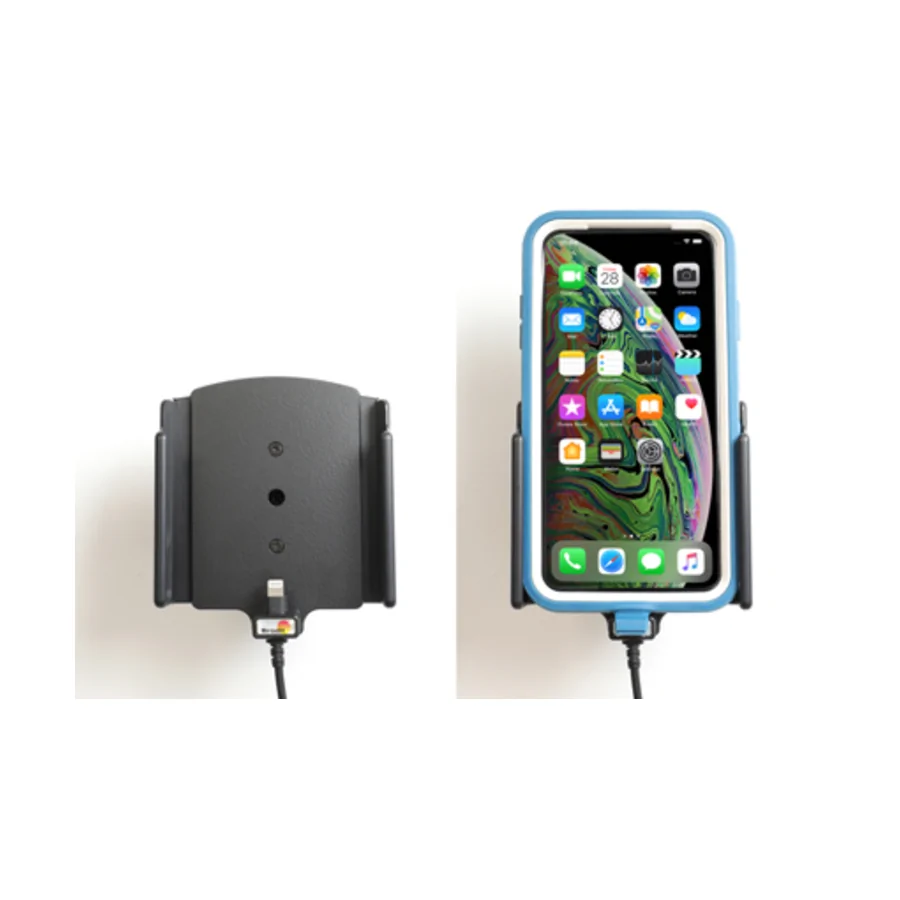 Bild 4 : 721084 : Brodit einstellbarer Halter (seitlich) Aktiv USB, 12/24V, f�r APPLE iPhone 11 Pro, inkl. USB-Ladeger�t, f�r Schutzh�llen, max: Breite 80-94mm, Dicke: 9-13mm