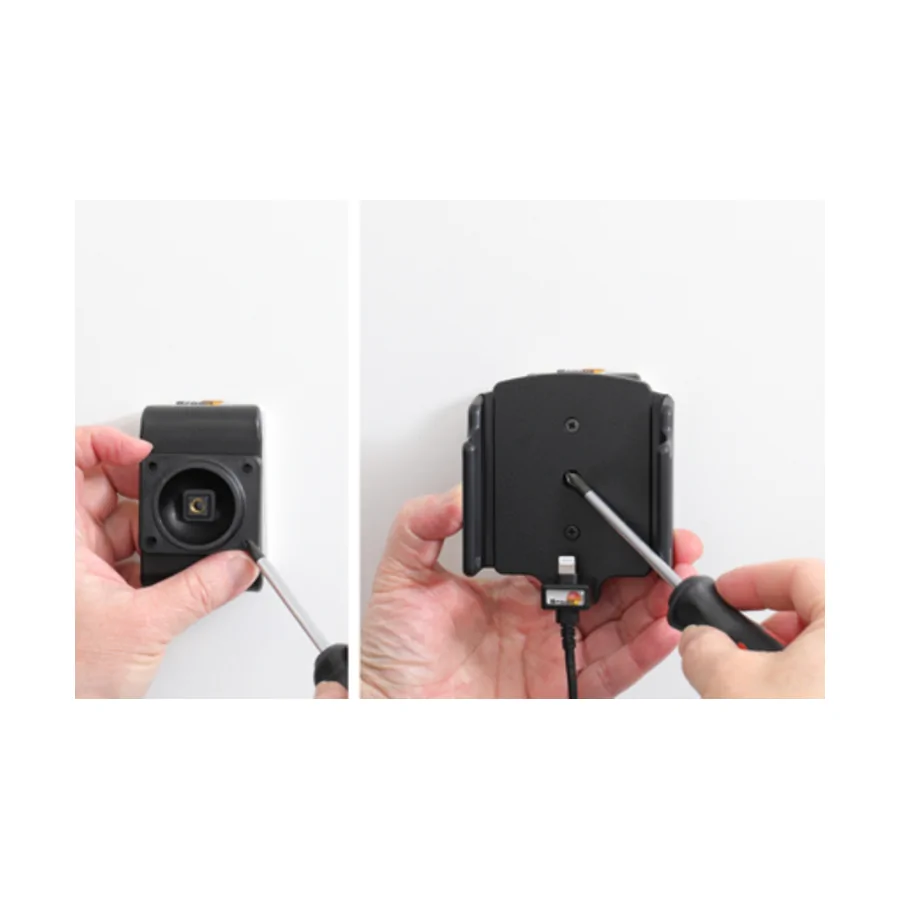 Bild 3 : 721239 : Brodit einstellbarer Halter (seitlich) Aktiv USB, 12/24V, f�r APPLE iPhone 13 Pro, inkl. USB-Ladeger�t, f�r Schutzh�llen, max: Breite 70-83mm, Dicke: 6-10mm