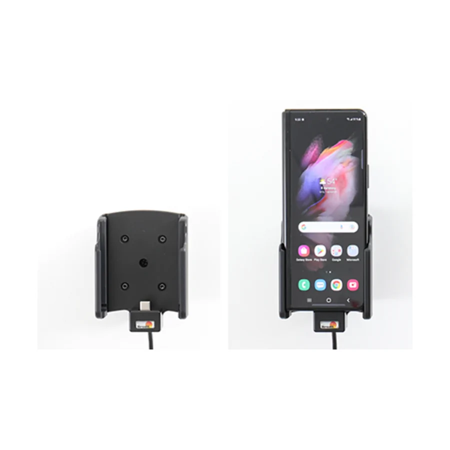 Bild 4 : 721272 : Brodit Halter Aktiv USB, 12/24V, für SAMSUNG Galaxy Z Fold3 5G (Nur für eingeklappten Zustand), inkl. USB-Ladegerät