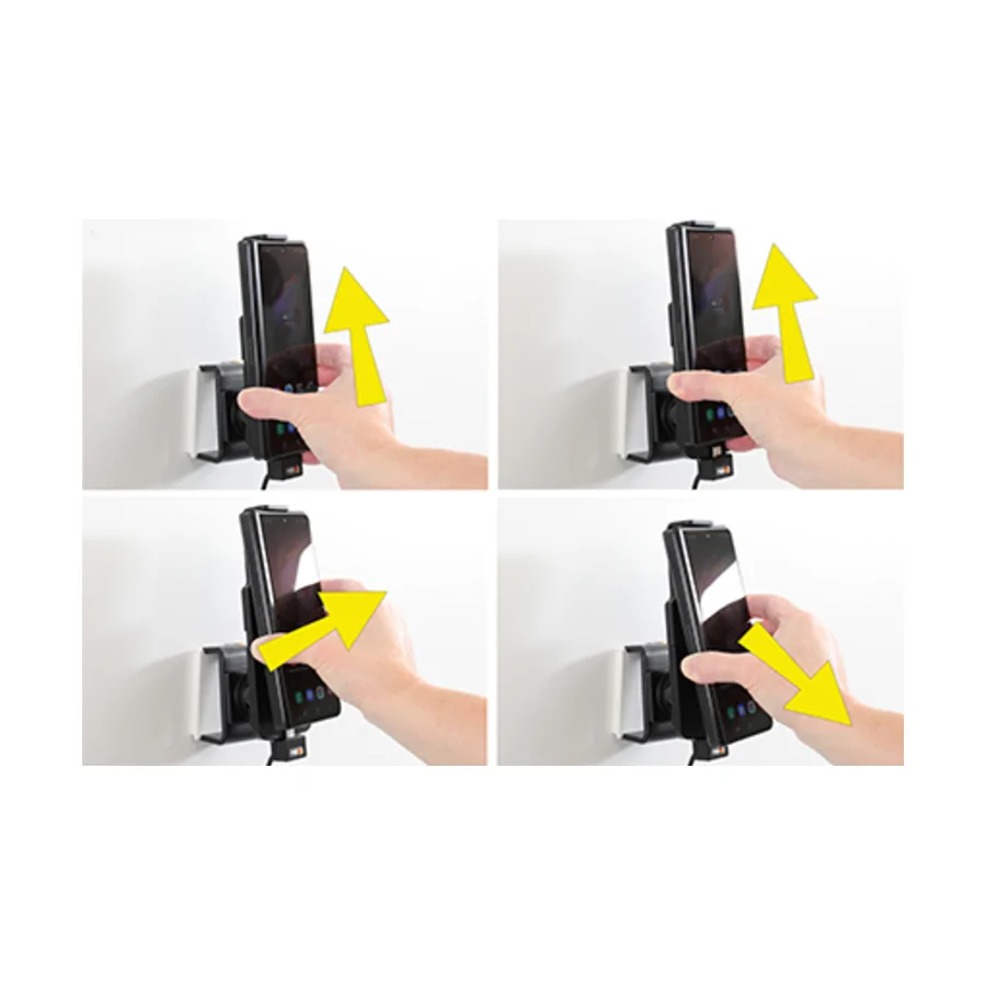 Bild 3 : 721327 : Brodit Halter Aktiv USB, 12/24V, für SAMSUNG Galaxy Z Fold4 (Für ein- und ausgeklappten Zustand), inkl. USB-Ladegerät