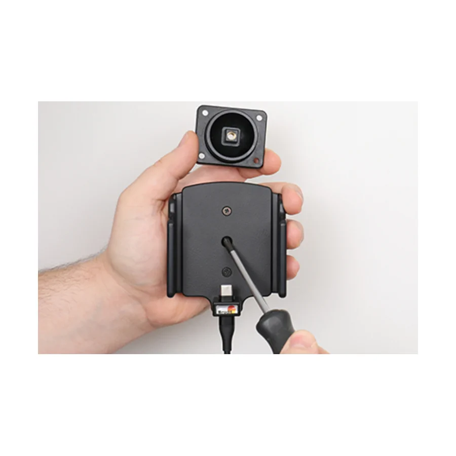 Bild 2 : 721370 : Brodit einstellbarer Halter (seitlich) Aktiv USB, 12/24V, f�r APPLE iPhone 15, inkl. USB-Ladeger�t, f�r Schutzh�llen, max: Breite 70-83mm, Dicke: 6-10mm