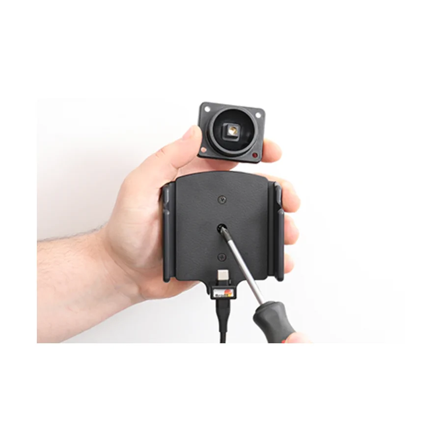 Bild 2 : 721371 : Brodit einstellbarer Halter (seitlich) Aktiv USB, 12/24V, f�r APPLE iPhone 15 Plus, inkl. USB-Ladeger�t, f�r Schutzh�llen, max: Breite 75-89mm, Dicke: 6-10mm