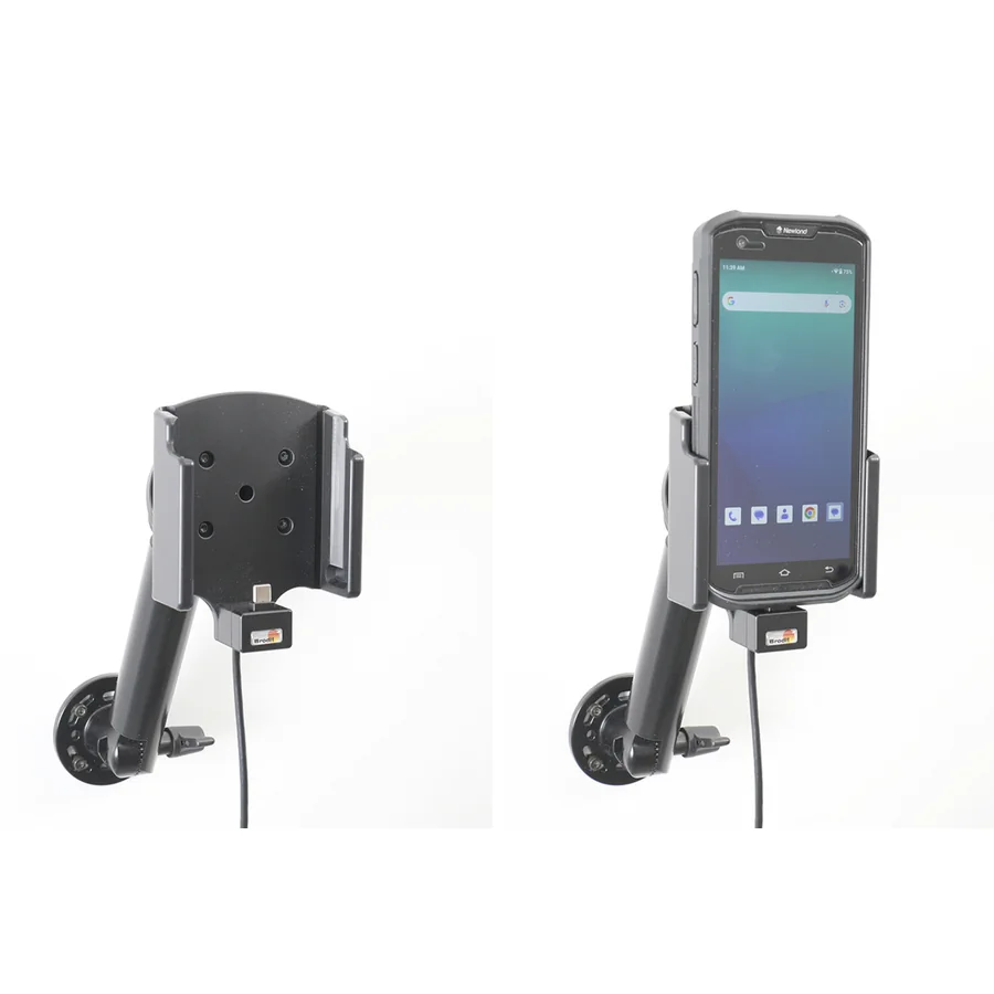 Bild 4 : 721417 : Brodit Halter Aktiv USB, 12/24V, für NEWLAND MT93, inkl. USB-Ladegerät, nur für Geräte mit Original Hülle