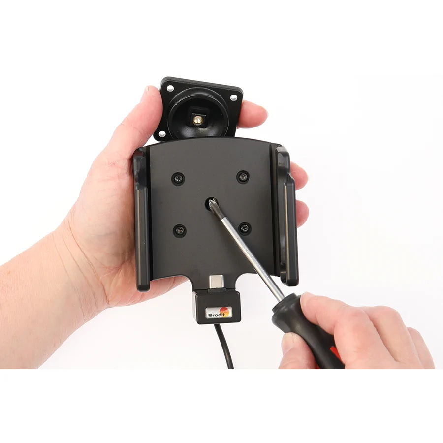 Bild 1 : 721430 : Brodit Halter Aktiv, 12/24V, für DATALOGIC Memor 12-17, nur für Geräte mit original RUBBER BOOT