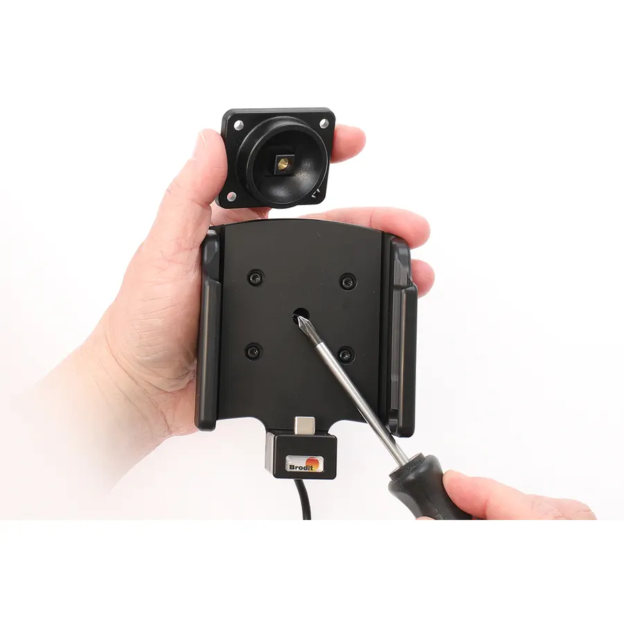 Bild 1 : 721443 : Brodit Halter Aktiv USB, 12/24V, f�r SAMSUNG Galaxy XCover 7 Pro, inkl. USB-Ladeger�t, Ladung �ber USB-C Anschluss