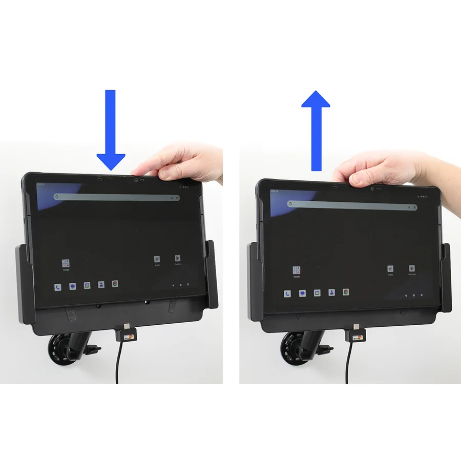 Bild 3 : 721474 : Brodit Halter Aktiv USB, 12/24V, für POINT MOBILE TR54, VESA 75, inkl. USB-Ladegerät
