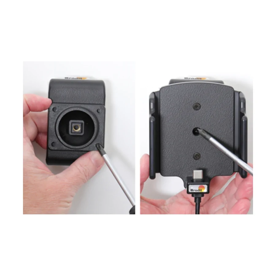 Bild 3 : 727203 : Brodit einstellbarer Halter (seitlich) Aktiv USB-C QC 3.0 mit Festanschluss, 12/24V, f�r HUAWEI Pura 80 Pro