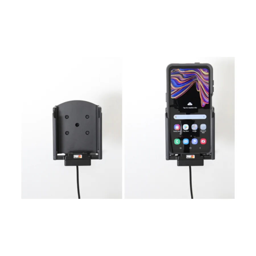Bild 4 : 727214 : Brodit Halter Aktiv, mit Festanschluss, 12/24V, für SAMSUNG Galaxy XCover Pro, (NUR für Geräte mit OtterBox uniVERSE Hülle!), Ladung über Pogo-Pins