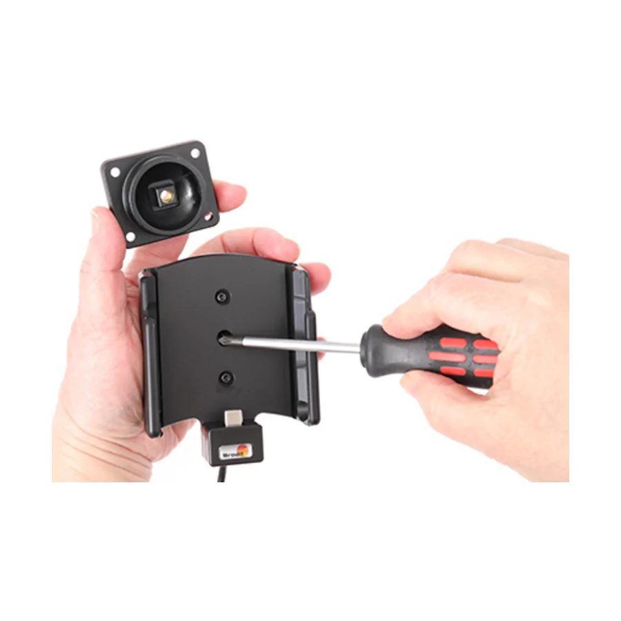Bild 1 : 727242 : Brodit Halter Aktiv, mit Festanschluss, 12/24V, für SAMSUNG Galaxy XCover 5, Ladung über USB-C Anschluss