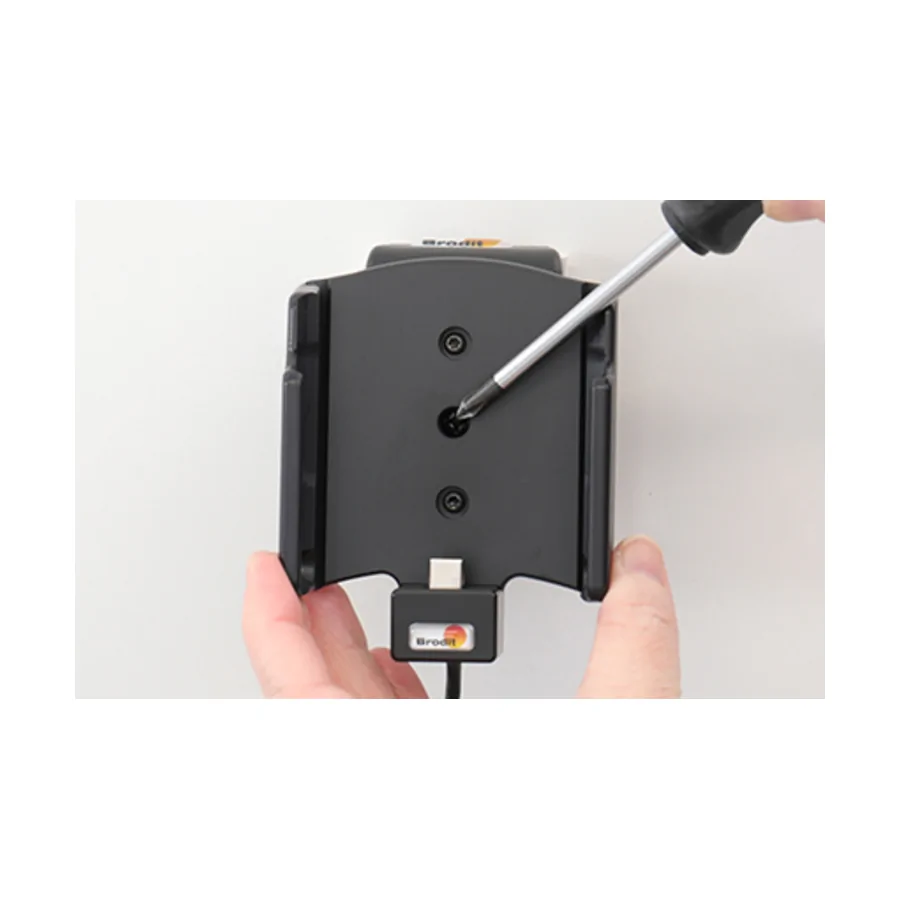Bild 3 : 727242 : Brodit Halter Aktiv, mit Festanschluss, 12/24V, für SAMSUNG Galaxy XCover 5, Ladung über USB-C Anschluss