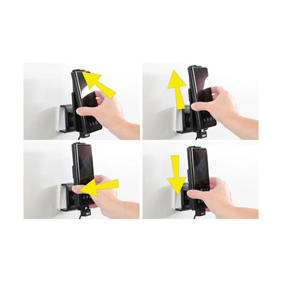 Bild 2 : 727327 : Brodit Halter Aktiv, mit Festanschluss, 12/24V, für SAMSUNG Galaxy Z Fold4 (Für ein- und ausgeklappten Zustand)