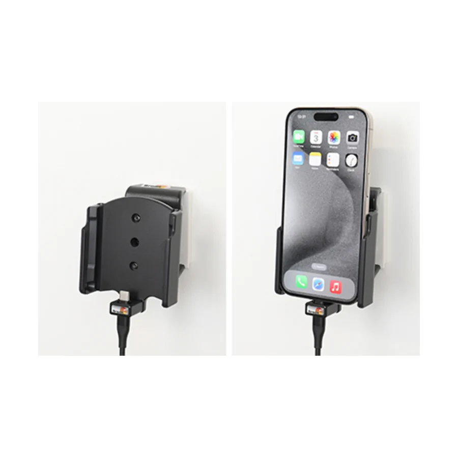 Bild 4 : 727369 : Brodit Halter Aktiv, mit Festanschluss, 12/24V, für APPLE iPhone 15