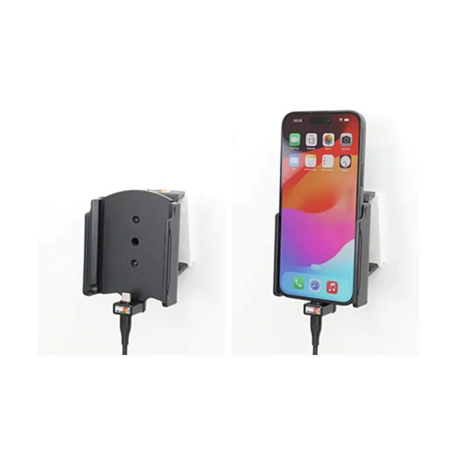 Bild 4 : 727374 : Brodit Halter Aktiv, mit Festanschluss, 12/24V, für APPLE iPhone 15 Plus