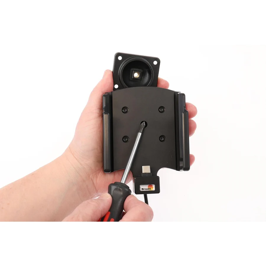 Bild 1 : 727422 : Brodit Halter Aktiv, mit Festanschluss, 12/24V, für DATALOGIC Memor 30