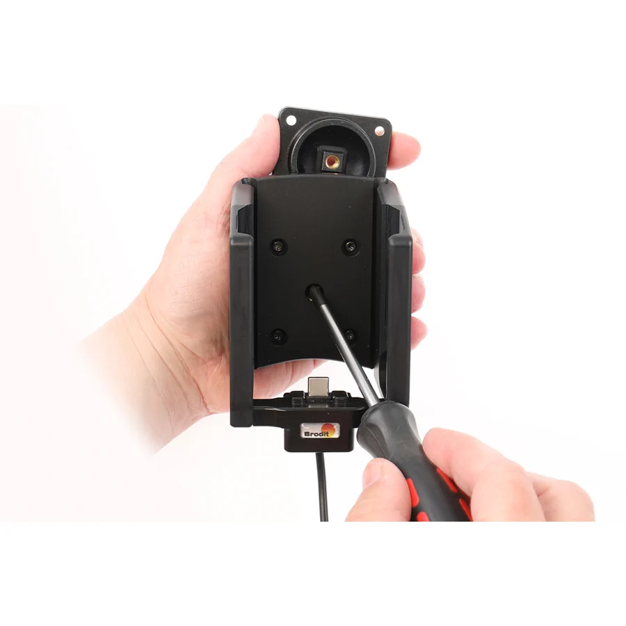 Bild 1 : 727446 : Brodit Halter Aktiv, mit Festanschluss, 12/24V, für HONEYWELL CK62, für Geräte mit Standard oder erweitertem Akku, mit oder ohne Handschlaufe / Pistolengriff