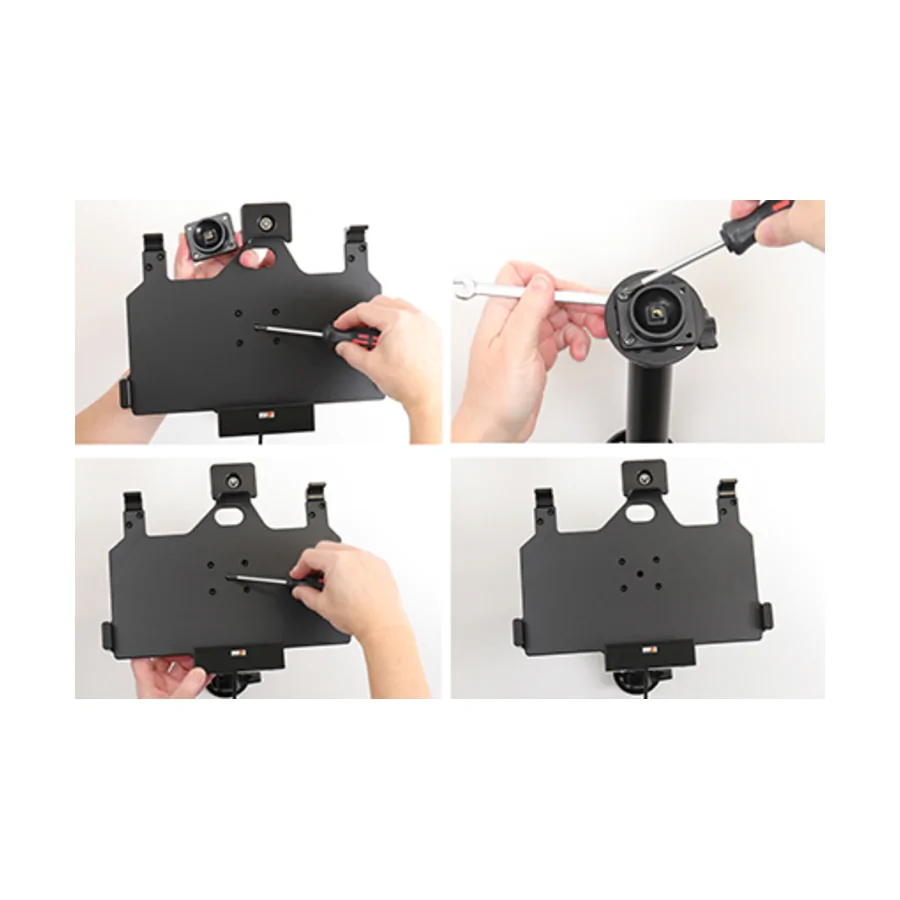 Bild 1 : 735148 : Brodit abschließbarer Halter Aktiv, 12/24V, für SAMSUNG Galaxy Tab Active Pro, Horizontal, passt für Geräte mit Original Hülle