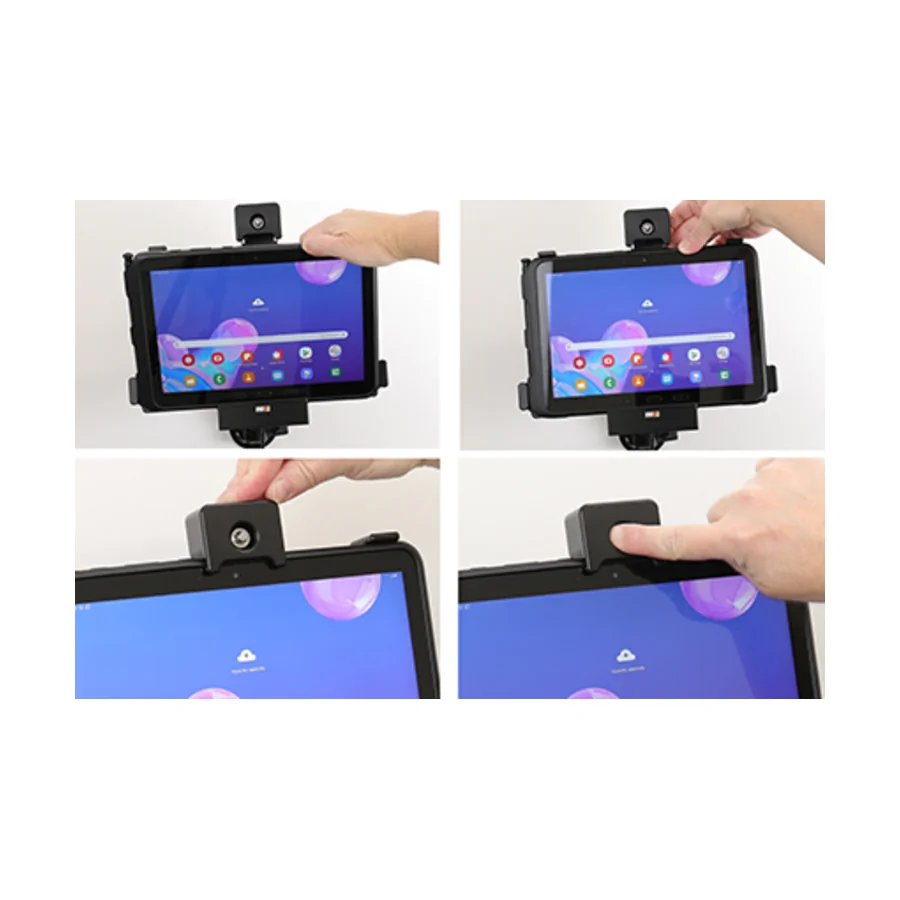 Bild 2 : 735148 : Brodit abschließbarer Halter Aktiv, 12/24V, für SAMSUNG Galaxy Tab Active Pro, Horizontal, passt für Geräte mit Original Hülle