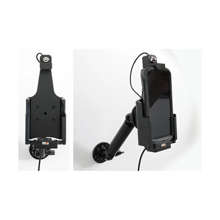 Bild 4 : 735306 : Brodit abschließbarer Halter Aktiv, 12/24V, für ZEBRA TC58, nur für Geräte MIT Zebra original Rugged Boot!, Ladung über Pogo-Pins