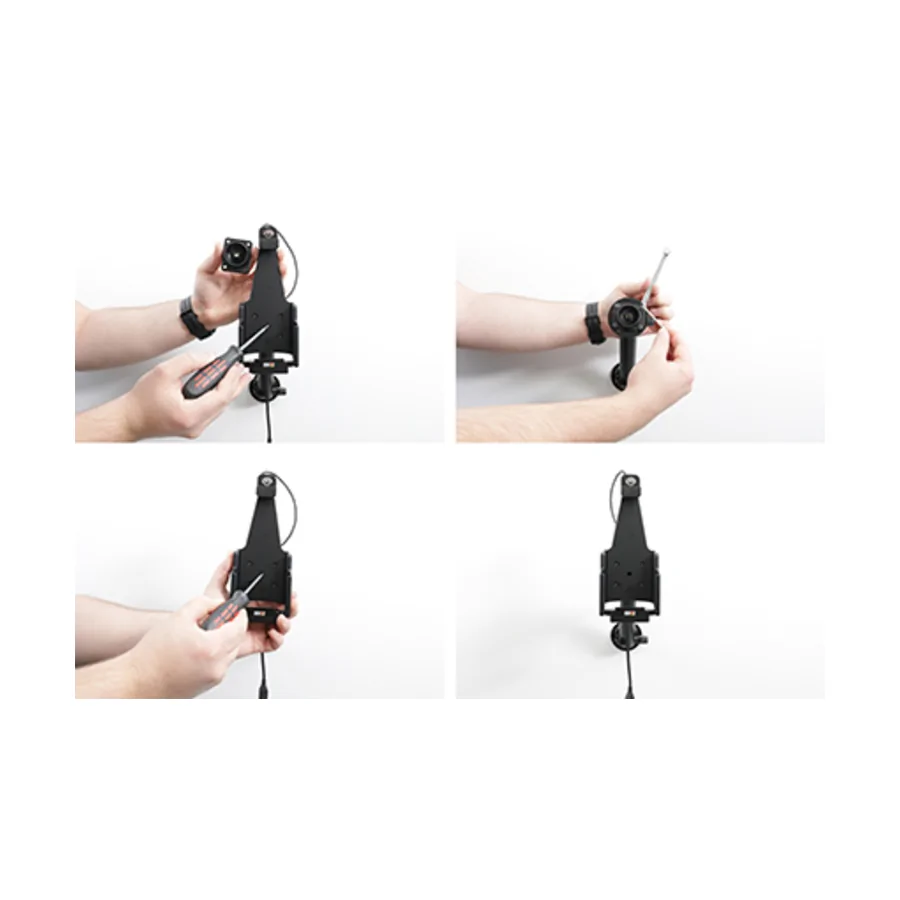 Bild 1 : 735307 : Brodit abschließbarer Halter Aktiv, 12/24V, für ZEBRA TC58, nur für Geräte OHNE Zebra original Rugged Boot!, Ladung über Pogo-Pins