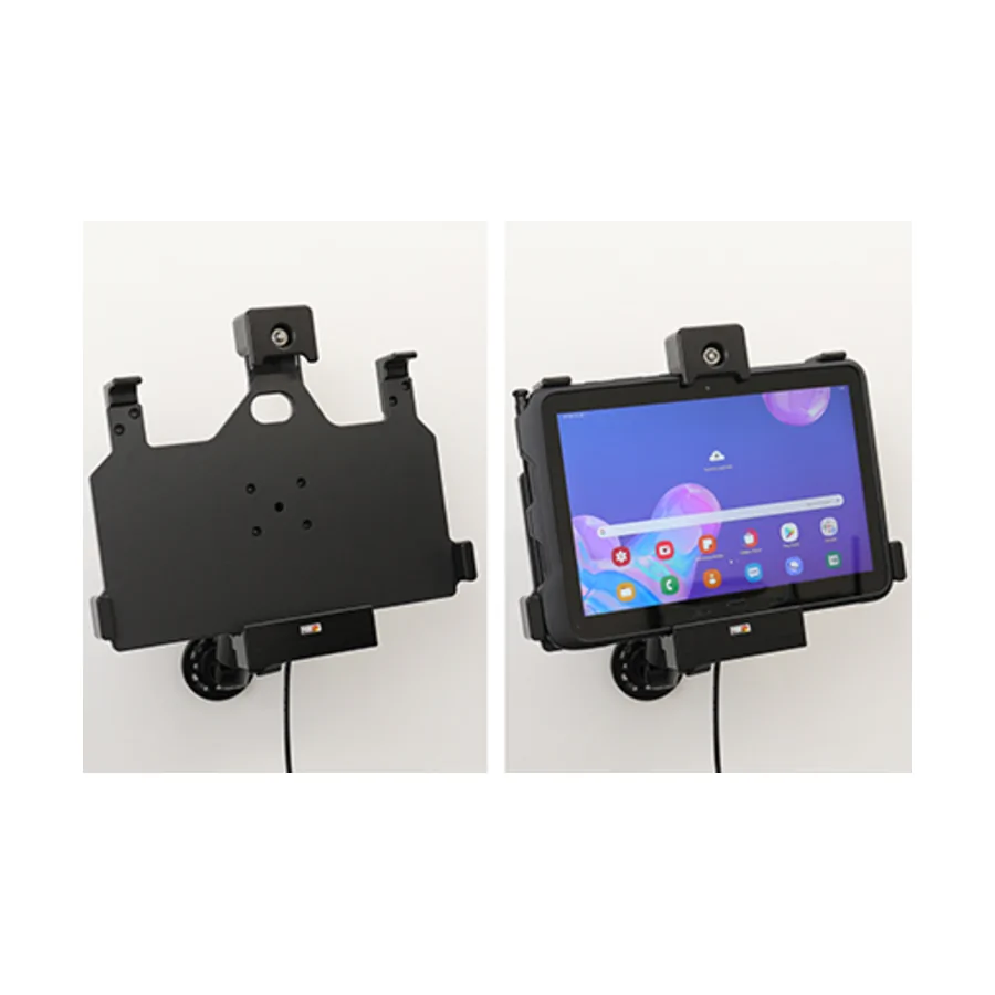 Bild 4 : 736148 : Brodit abschließbarer Halter Aktiv, mit Festanschluss, 12/24V, für SAMSUNG Galaxy Tab Active Pro, Horizontal, passt für Geräte mit Original Hülle