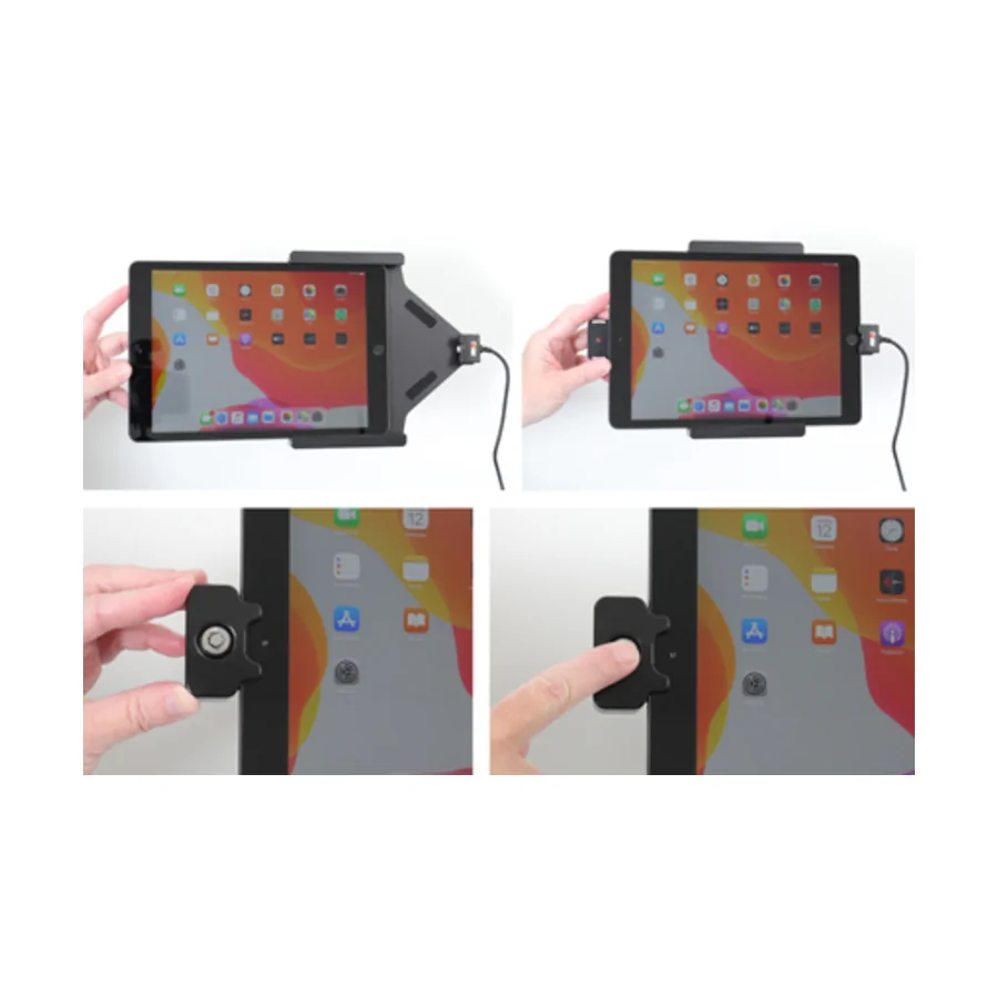 Bild 2 : 736168 : Brodit abschließbarer Halter Aktiv, mit Festanschluss, 12/24V, für APPLE iPad (2019)