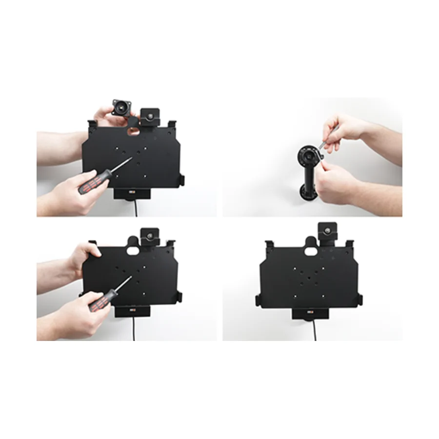 Bild 1 : 736328 : Brodit abschließbarer Halter Aktiv, mit Festanschluss, 12/24V, für SAMSUNG Galaxy Tab Active 4 Pro, Horizontal, passt für Geräte mit Original Hülle