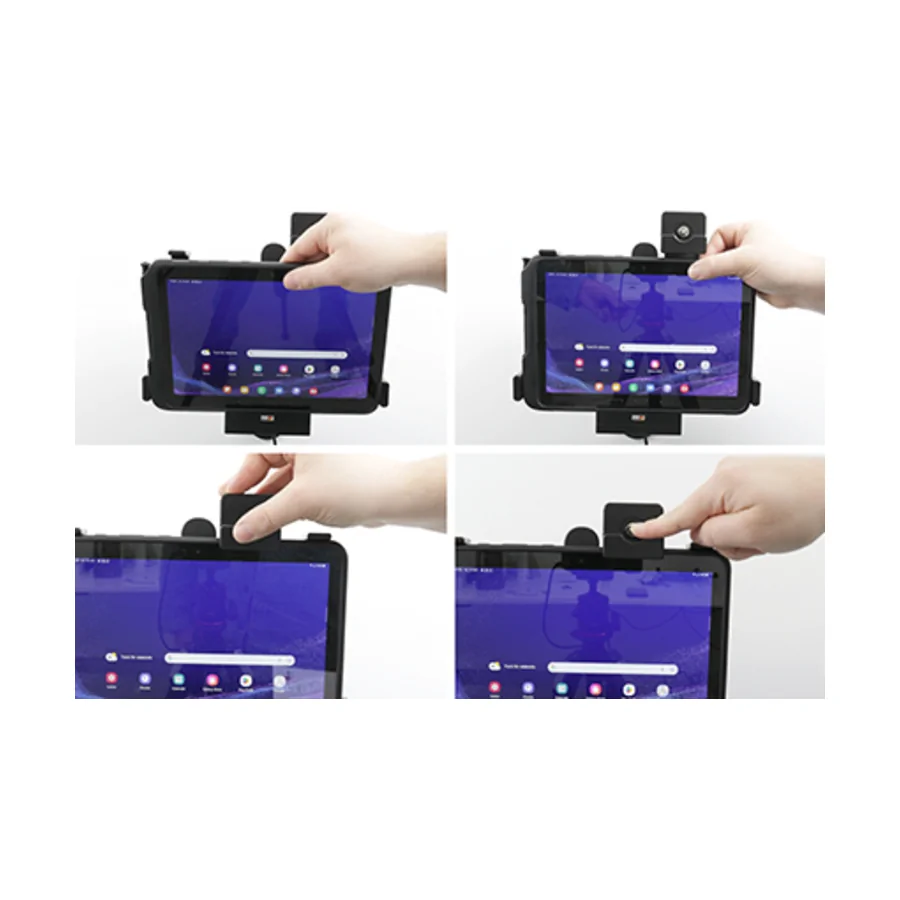Bild 2 : 736328 : Brodit abschließbarer Halter Aktiv, mit Festanschluss, 12/24V, für SAMSUNG Galaxy Tab Active 4 Pro, Horizontal, passt für Geräte mit Original Hülle