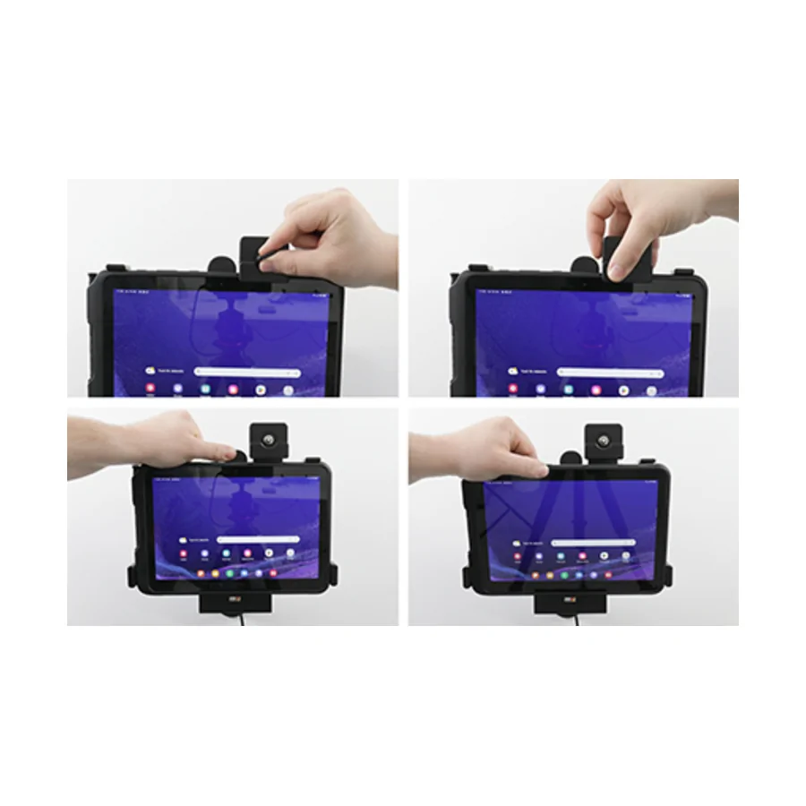 Bild 3 : 736328 : Brodit abschließbarer Halter Aktiv, mit Festanschluss, 12/24V, für SAMSUNG Galaxy Tab Active 4 Pro, Horizontal, passt für Geräte mit Original Hülle