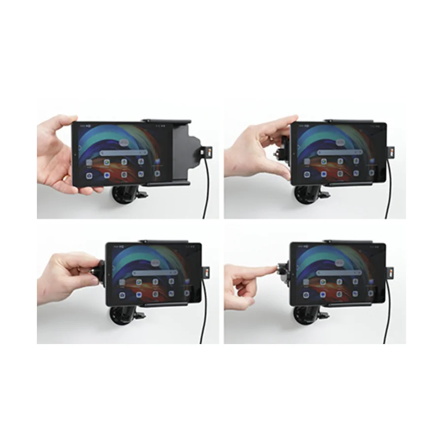 Bild 2 : 736349 : Brodit abschließbarer Halter Aktiv, mit Festanschluss, 12/24V, für LENOVO Tab M8 (4. Generation)