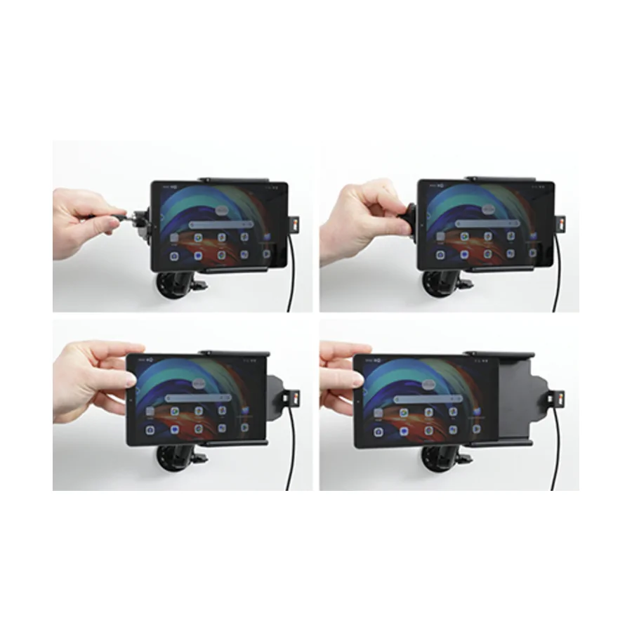 Bild 3 : 736349 : Brodit abschließbarer Halter Aktiv, mit Festanschluss, 12/24V, für LENOVO Tab M8 (4. Generation)