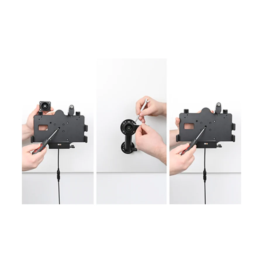 Bild 2 : 736390 : Brodit abschlie�barer Halter Aktiv mit Festanschluss + USB-C HOST, 12/24V, f�r SAMSUNG Galaxy Tab Active 3, Horizontal, passt f�r Ger�te mit Original H�lle , Ladung �ber Pogo-Pins