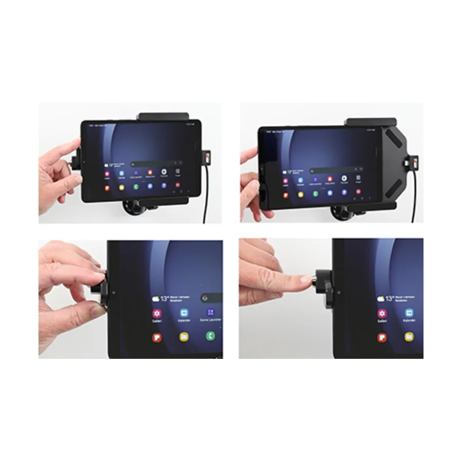 Bild 2 : 736399 : Brodit abschließbarer Halter Aktiv, mit Festanschluss, 12/24V, für SAMSUNG Galaxy Tab A9