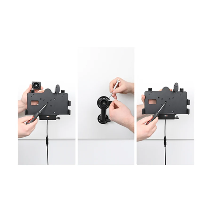 Bild 2 : 746387 : Brodit Halter mit Verriegelung, Aktiv + USB-A HOST, 12/24V, für SAMSUNG Galaxy Tab Active 3, Horizontal, passt für Geräte mit Original Hülle