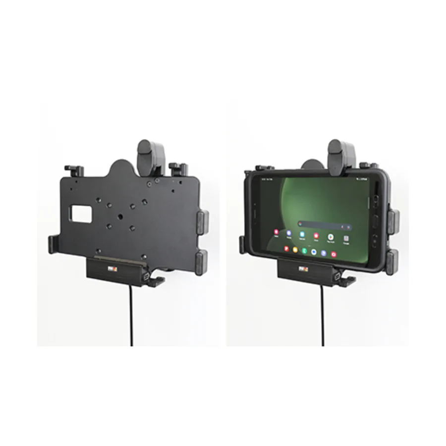 Bild 4 : 746390 : Brodit Halter mit Verriegelung, Aktiv + USB-C HOST, 12/24V, für SAMSUNG Galaxy Tab Active 3, Horizontal, passt für Geräte mit Original Hülle