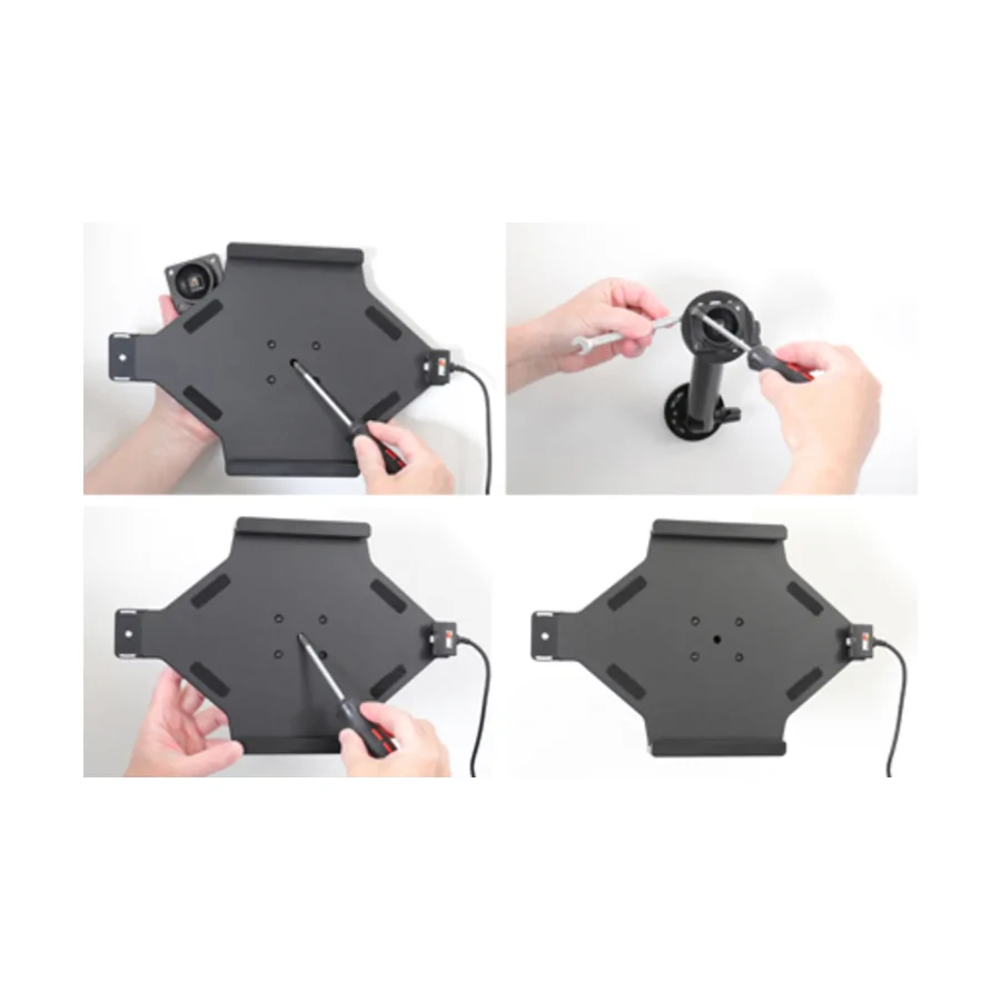 Bild 1 : 747168 : Brodit Halter mit Verriegelung, Aktiv, mit Festanschluss, 12/24V, für APPLE iPad (2021)