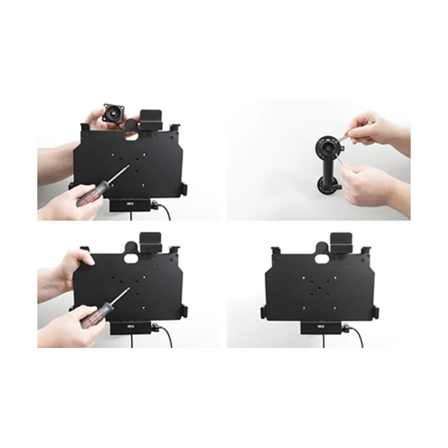Bild 2 : 747329 : Brodit Halter mit Verriegelung, Aktiv, mit Festanschluss, 12/24V, für SAMSUNG Galaxy Tab Active 4 Pro, Horizontal, mit USB Host, passt für Geräte mit Original Hülle