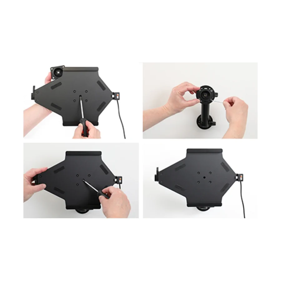 Bild 1 : 747389 : Brodit Halter mit Verriegelung, Aktiv, mit Festanschluss, 12/24V, für SAMSUNG Galaxy Tab A9+