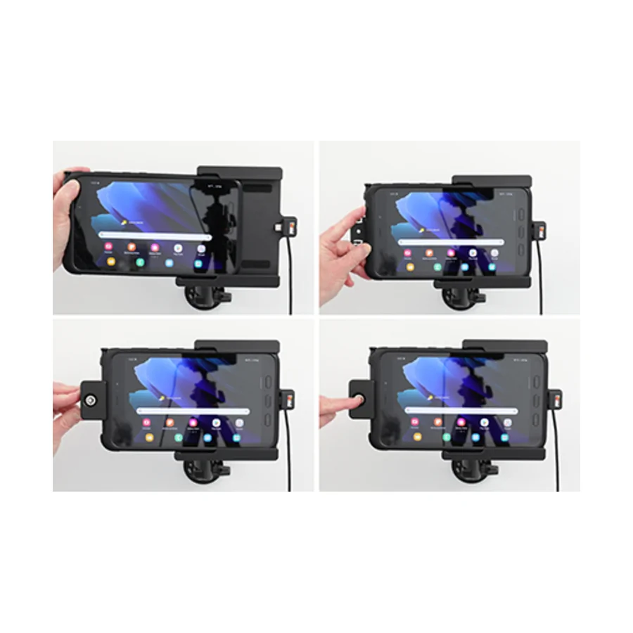 Bild 2 : 752002 : Brodit abschließbarer Halter, Aktiv USB, 12/24V, für SAMSUNG Galaxy Tab Active 3
