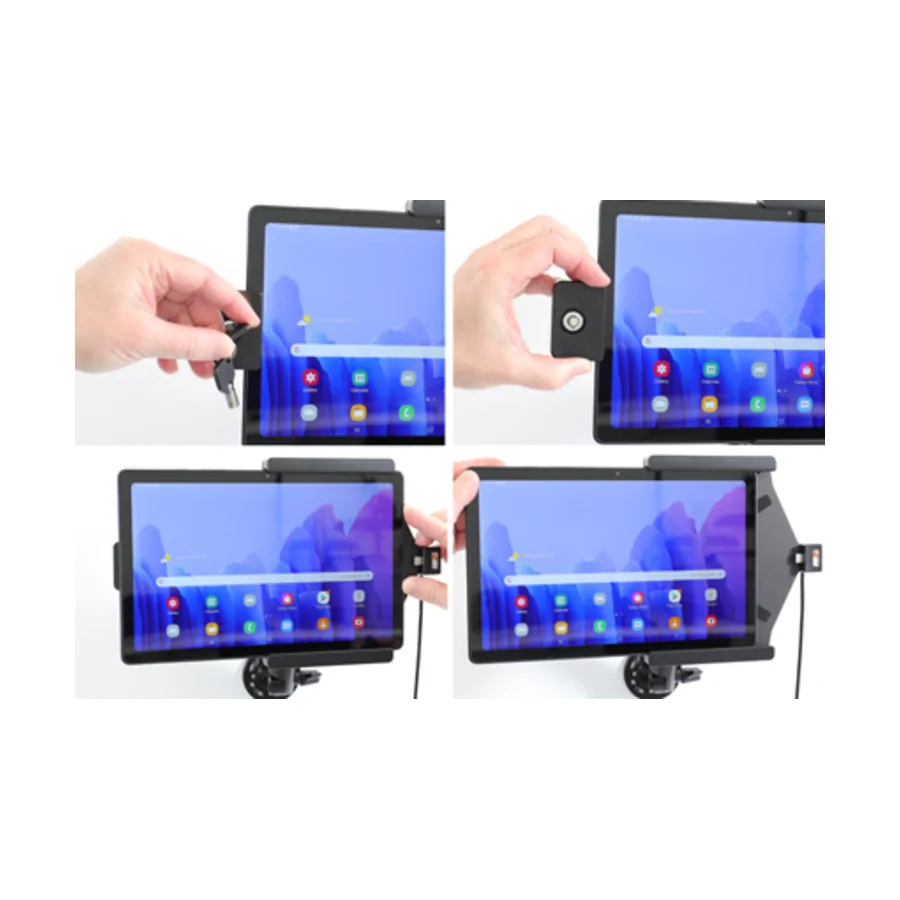 Bild 3 : 752229 : Brodit abschließbarer Halter, Aktiv USB, 12/24V, für SAMSUNG Galaxy Tab A7