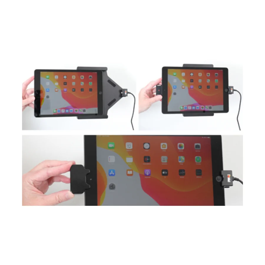 Bild 2 : 753168 : Brodit Halter mit Verriegelung, Aktiv USB, 12/24V, für APPLE iPad (2020)