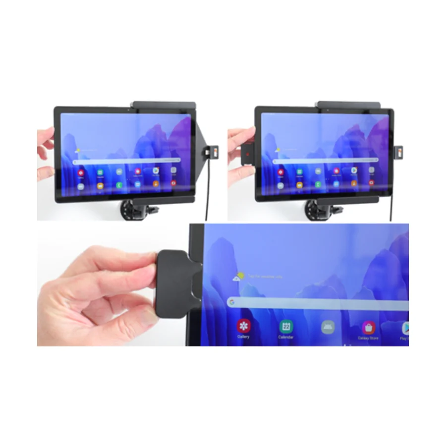 Bild 2 : 753229 : Brodit Halter mit Verriegelung, Aktiv USB, 12/24V, für SAMSUNG Galaxy Tab A7