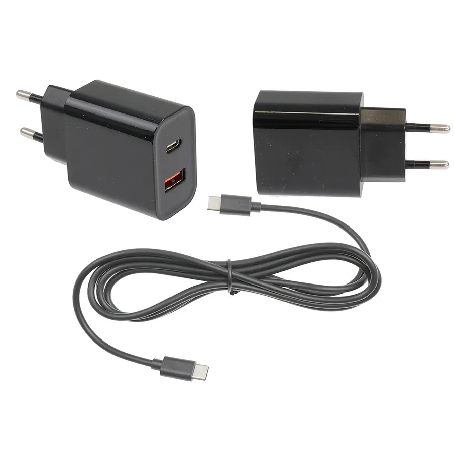 Bild 1 : 945084 : Brodit 230V Ladeger�t mit USB-A / USB-C Anschluss, 20W, mit 2m USB-C Kabel